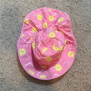 Pottery Barn Kids Nylon Sunshine Reversible Hat 12-24 months, bright pink